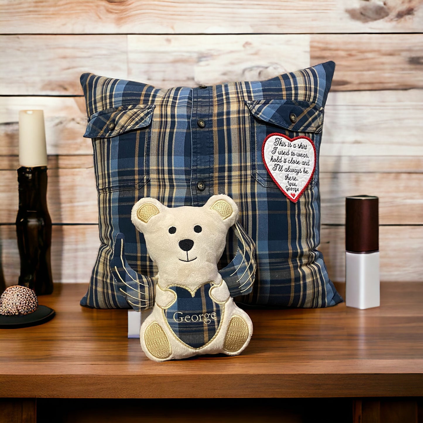 Memory Pillow From Loved One's Clothing Without Collar