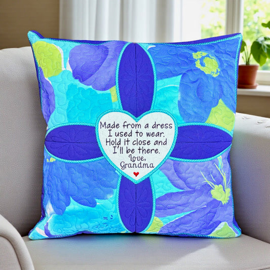 Cathedral Window Memory Pillow – A One-of-a-Kind Keepsake Made From Your Loved One’s Clothing