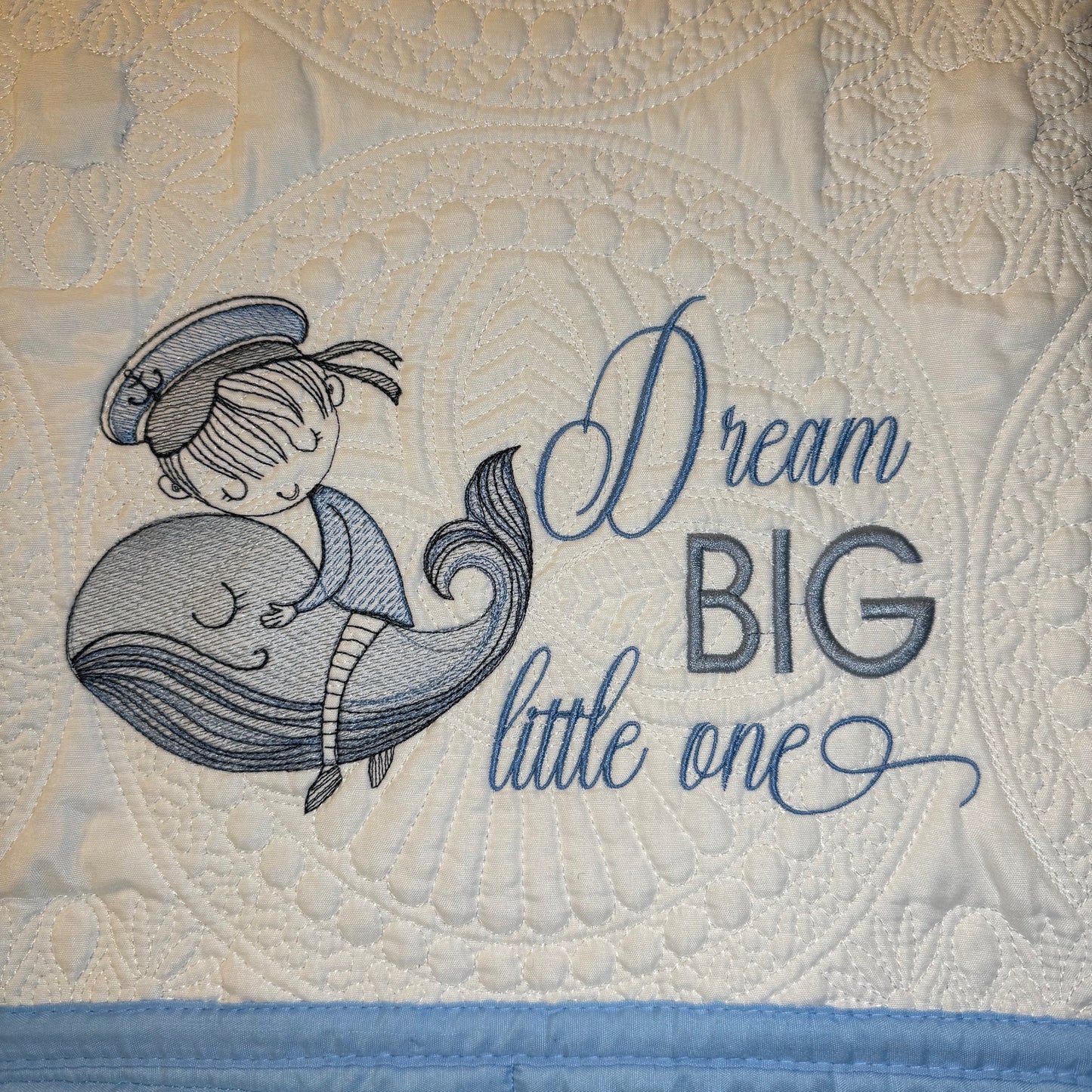Dream Big Little One Boy Heirloom Baby Quilt