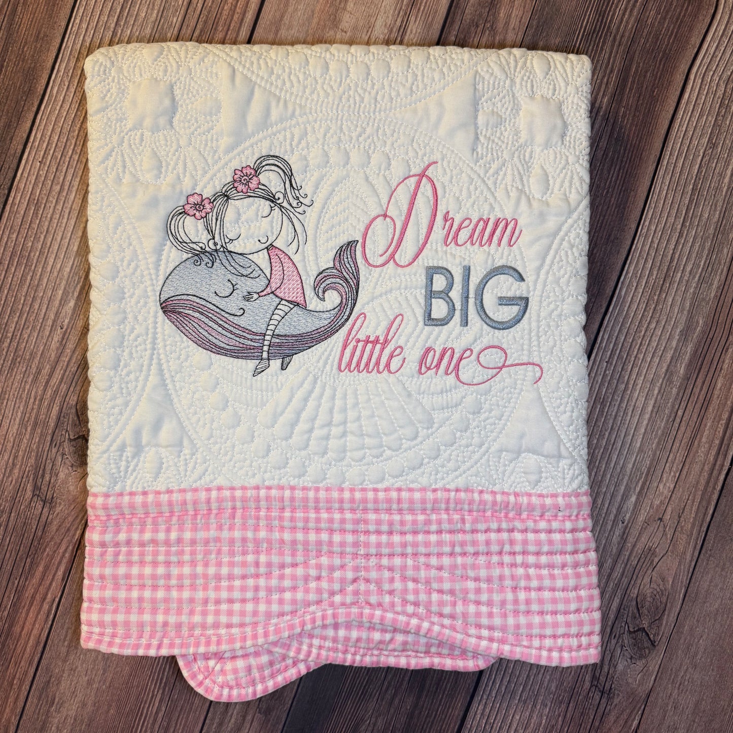 Dream Big Little One Girl Heirloom Baby Quilt