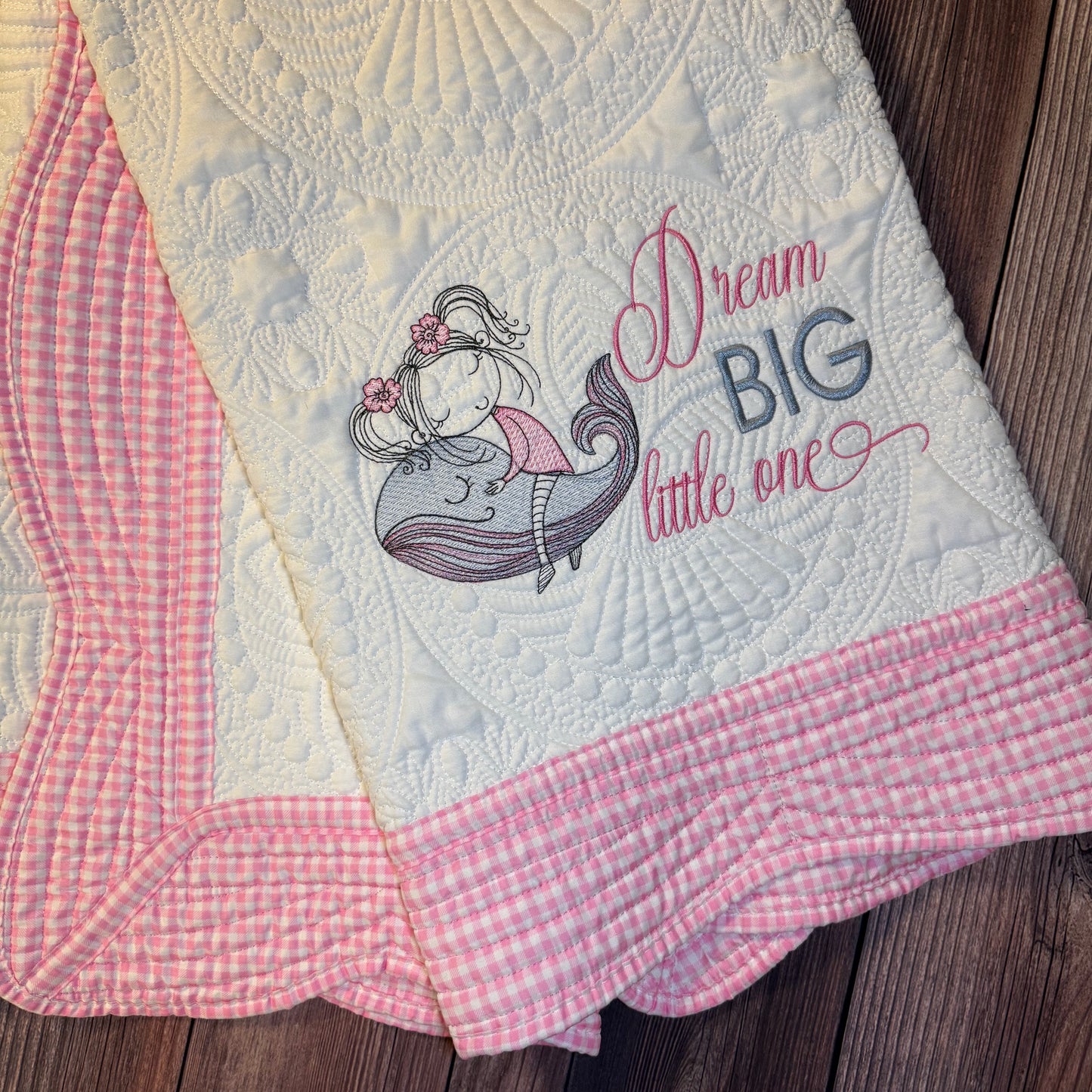 Dream Big Little One Girl Heirloom Baby Quilt