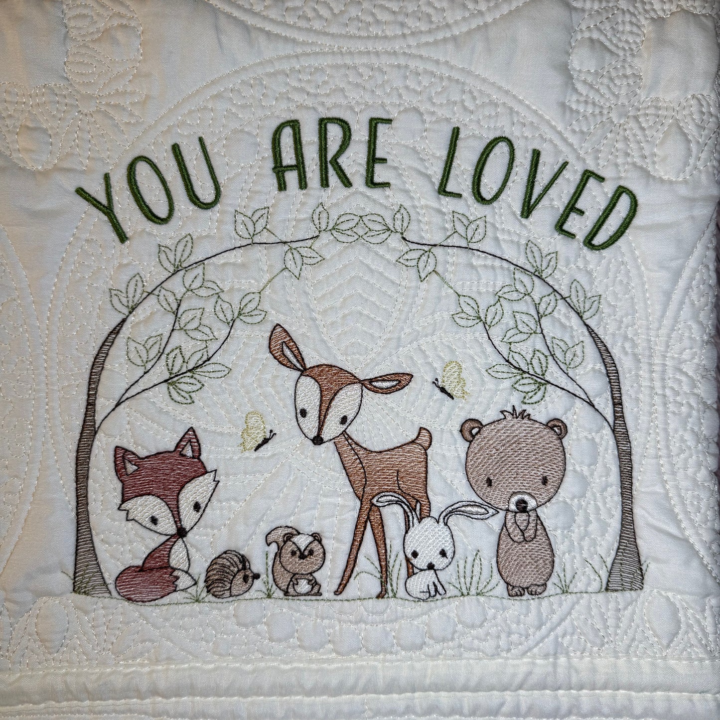 Woodland Animals Heirloom Baby Quilt