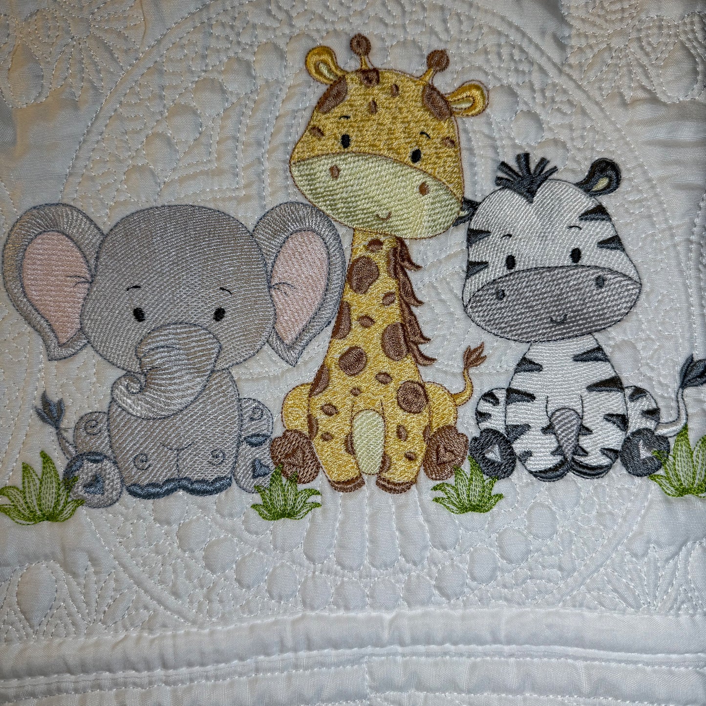 Safari Animal Heirloom Baby Quilt