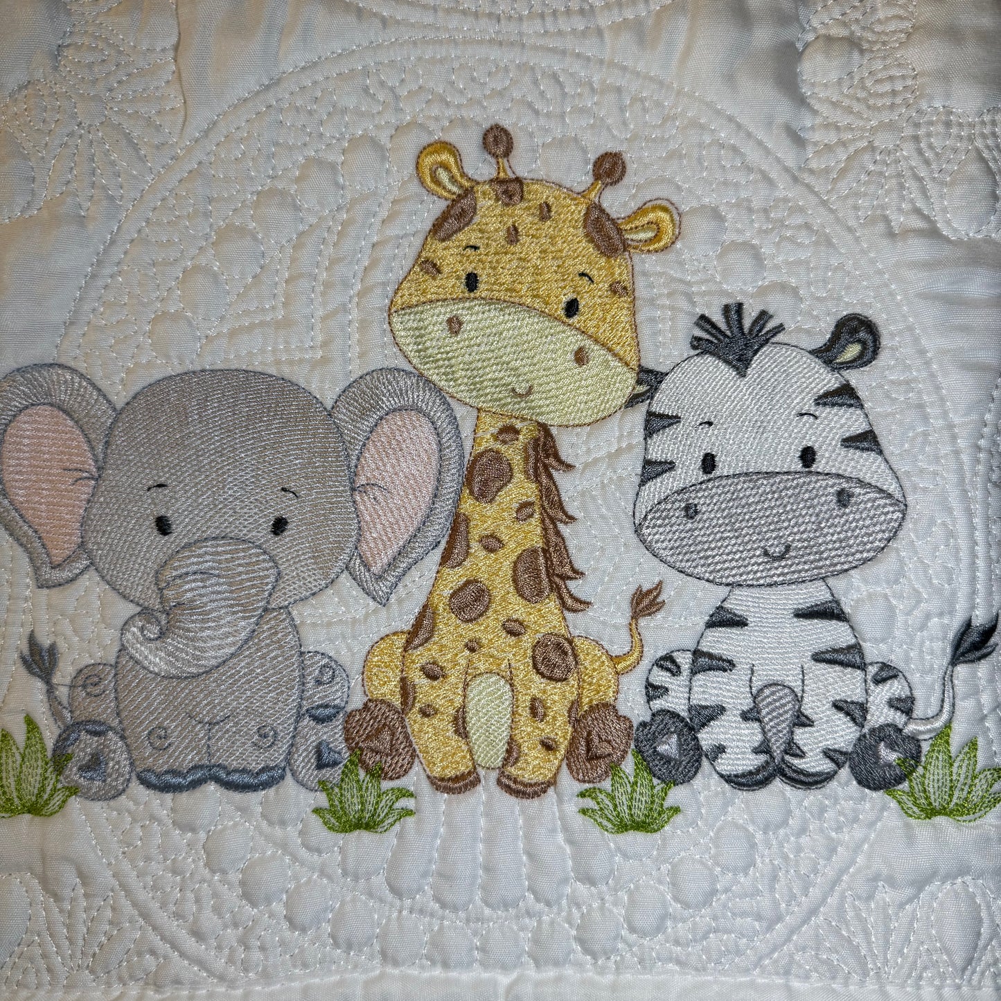 Safari Animal Heirloom Baby Quilt