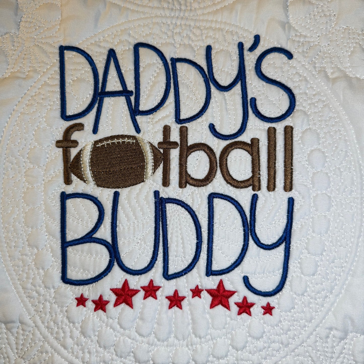 Daddy's Football Buddy Heirloom Baby Quilt