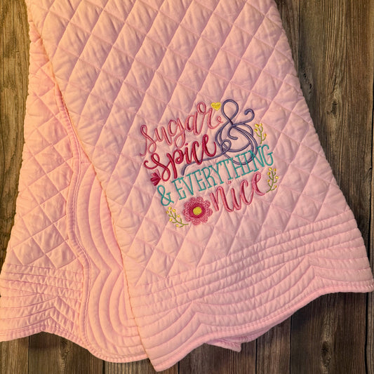 Sugar & Spice Heirloom Baby Quilt