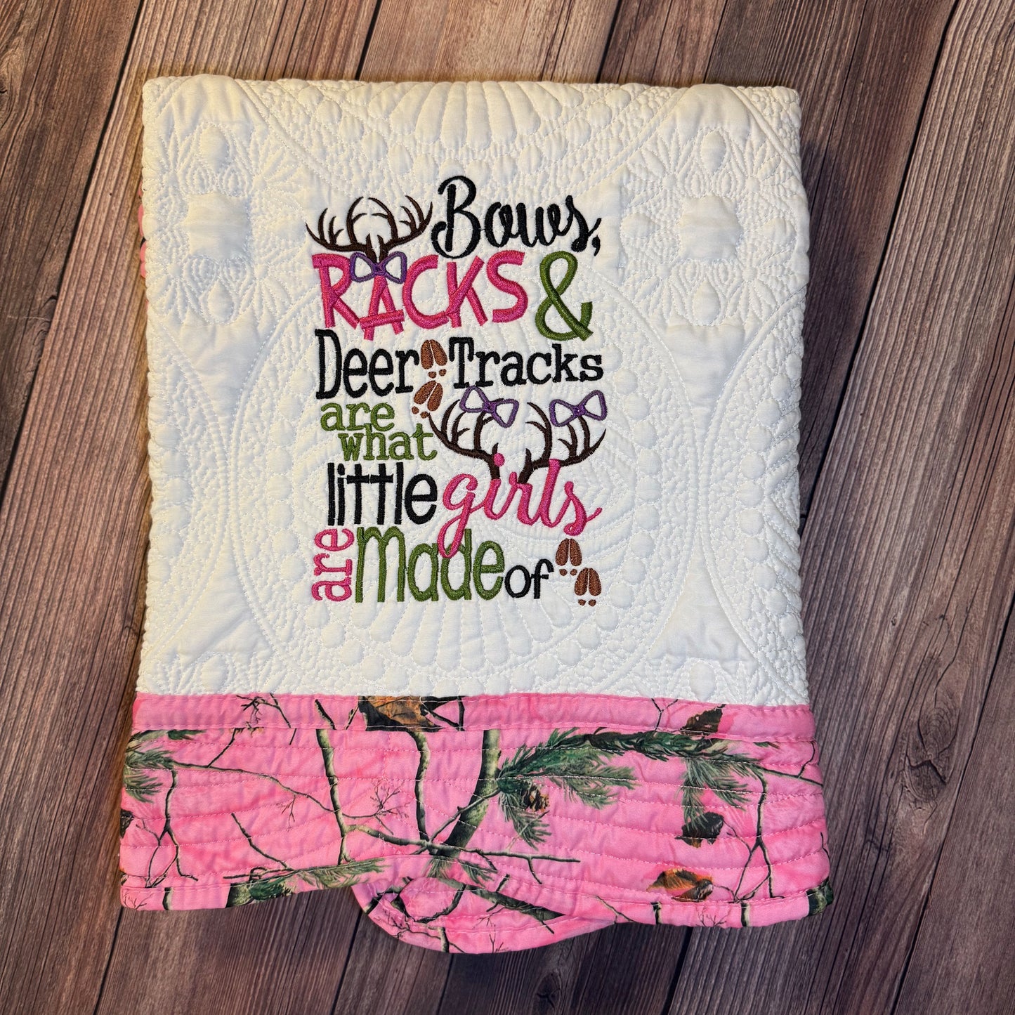 Deer Tracks Pink Camo Heirloom Quilt