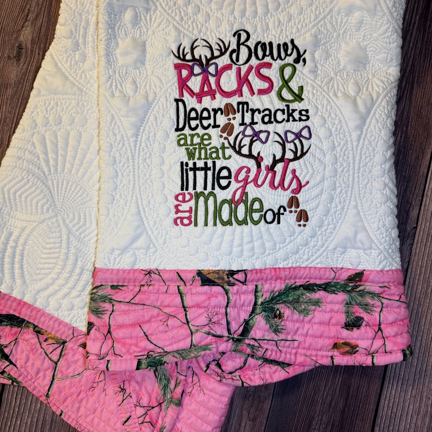 Deer Tracks Pink Camo Heirloom Quilt