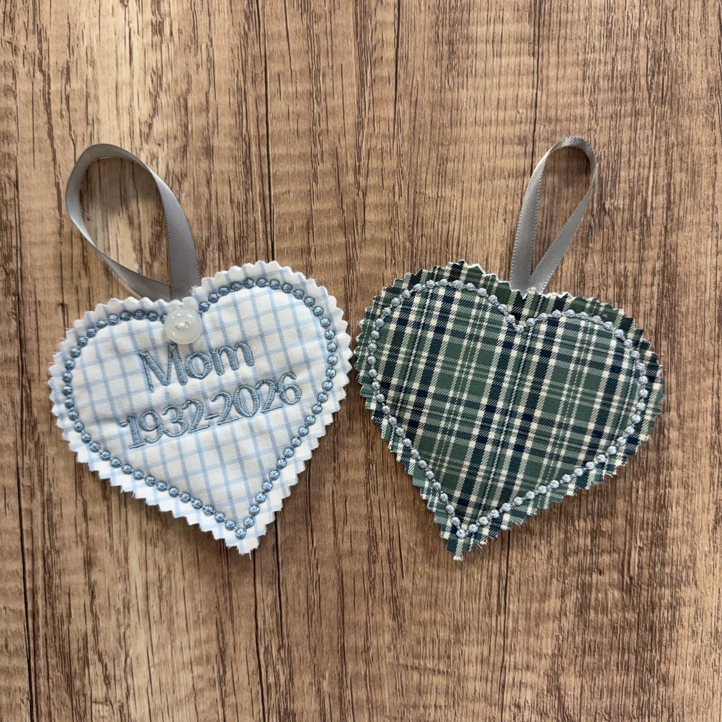 Heart Memory Keepsake Ornament Embroidery Design | In the Hoop Machine Embroidery Pattern