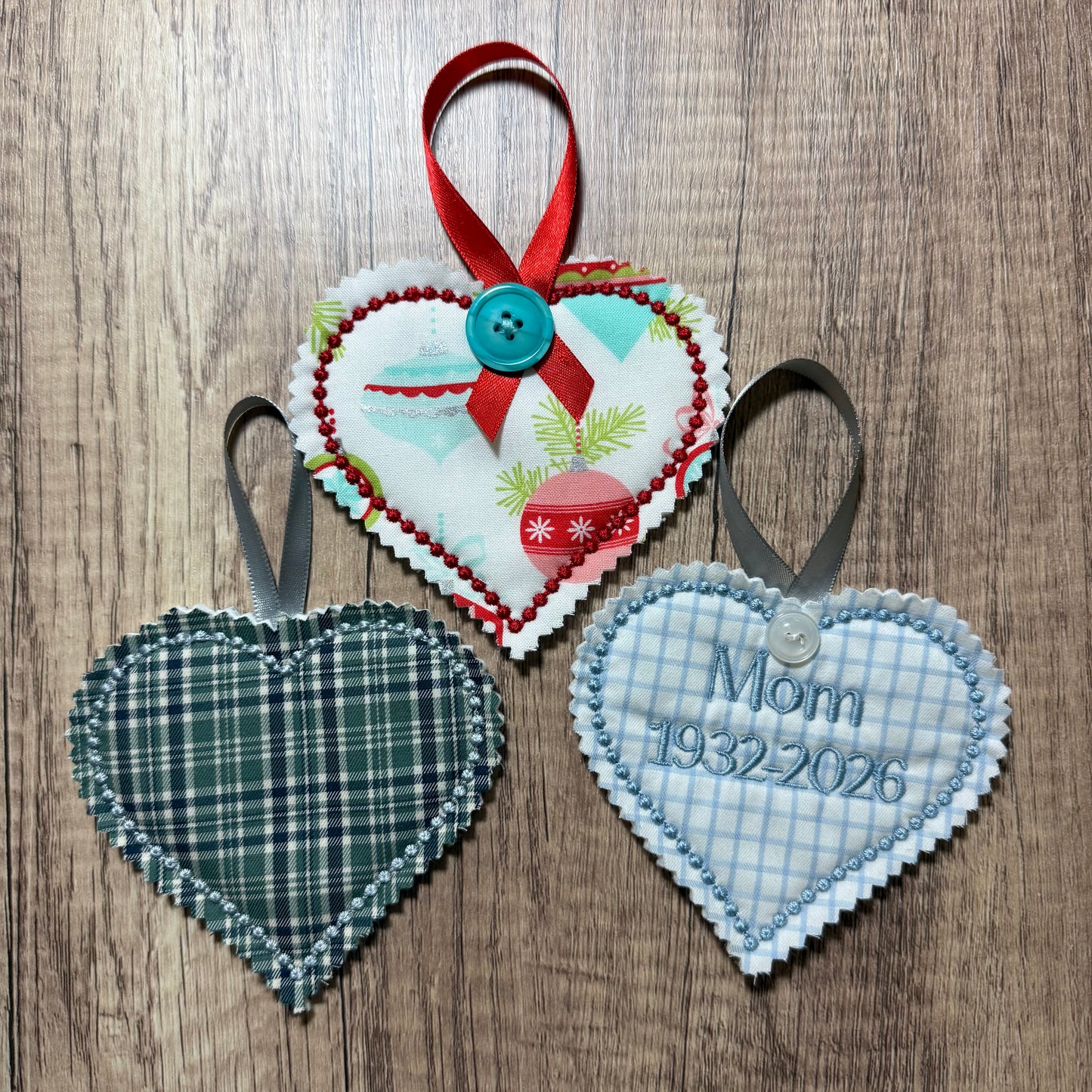 Heart Memory Keepsake Ornament Embroidery Design | In the Hoop Machine Embroidery Pattern