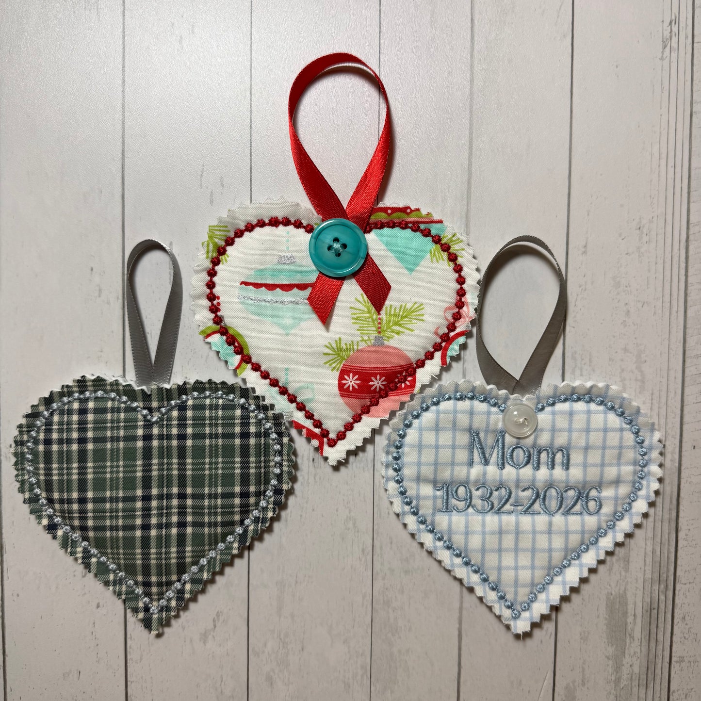 Heart Memory Keepsake Ornament Embroidery Design | In the Hoop Machine Embroidery Pattern