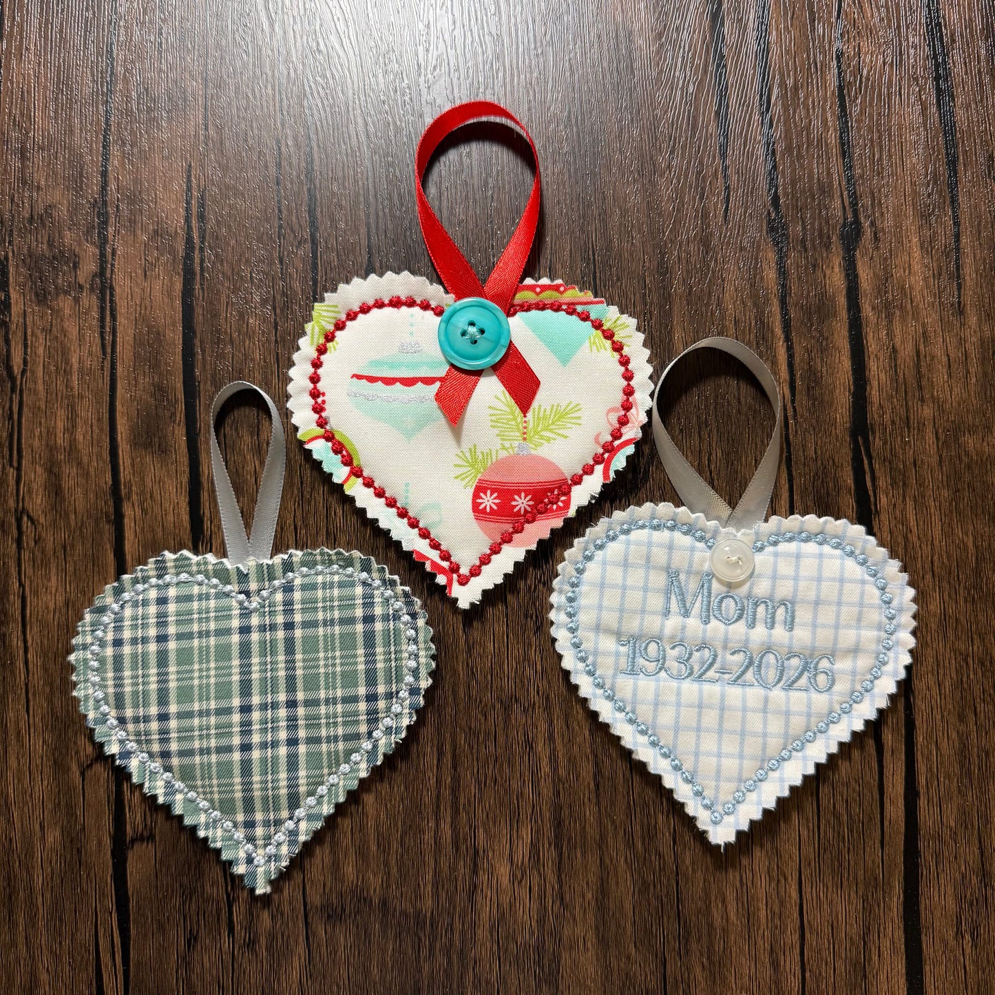 Heart Memory Keepsake Ornament Embroidery Design | In the Hoop Machine Embroidery Pattern