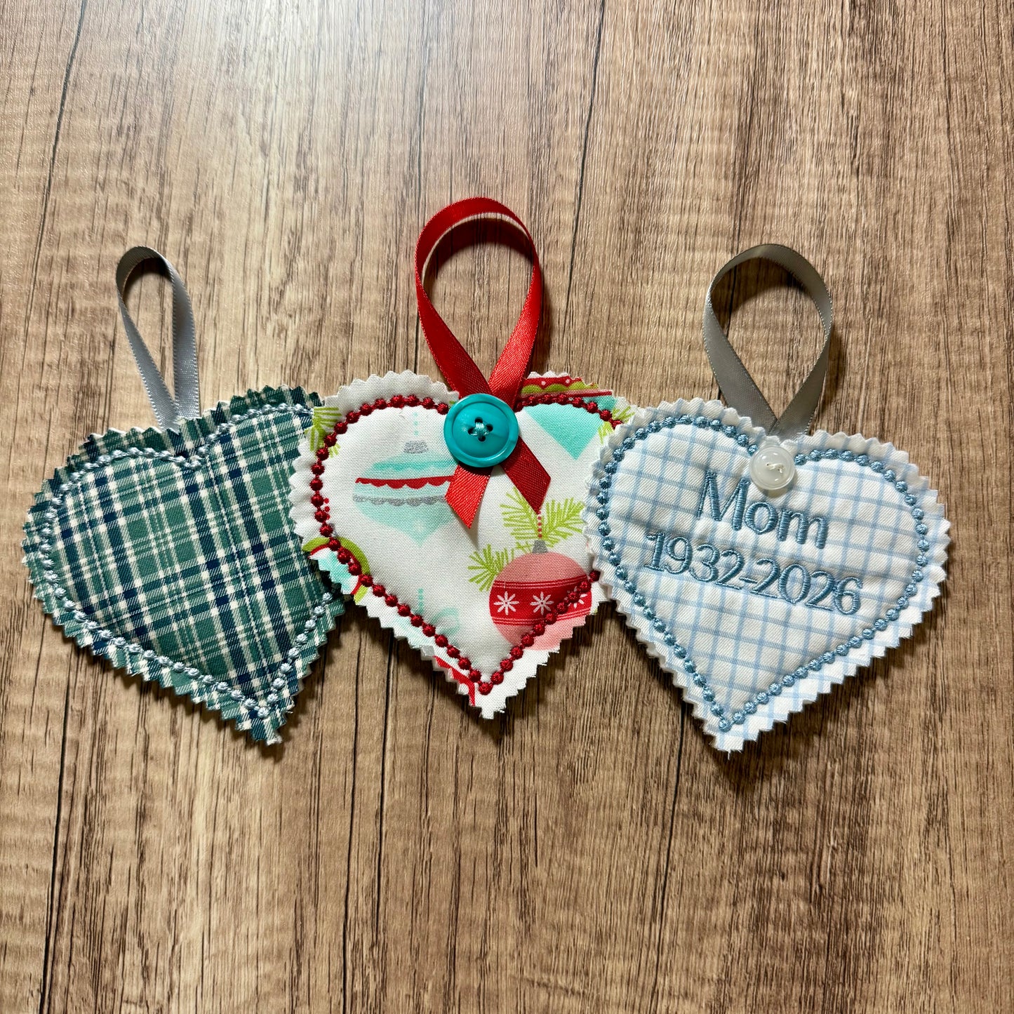 Heart Memory Keepsake Ornament Embroidery Design | In the Hoop Machine Embroidery Pattern