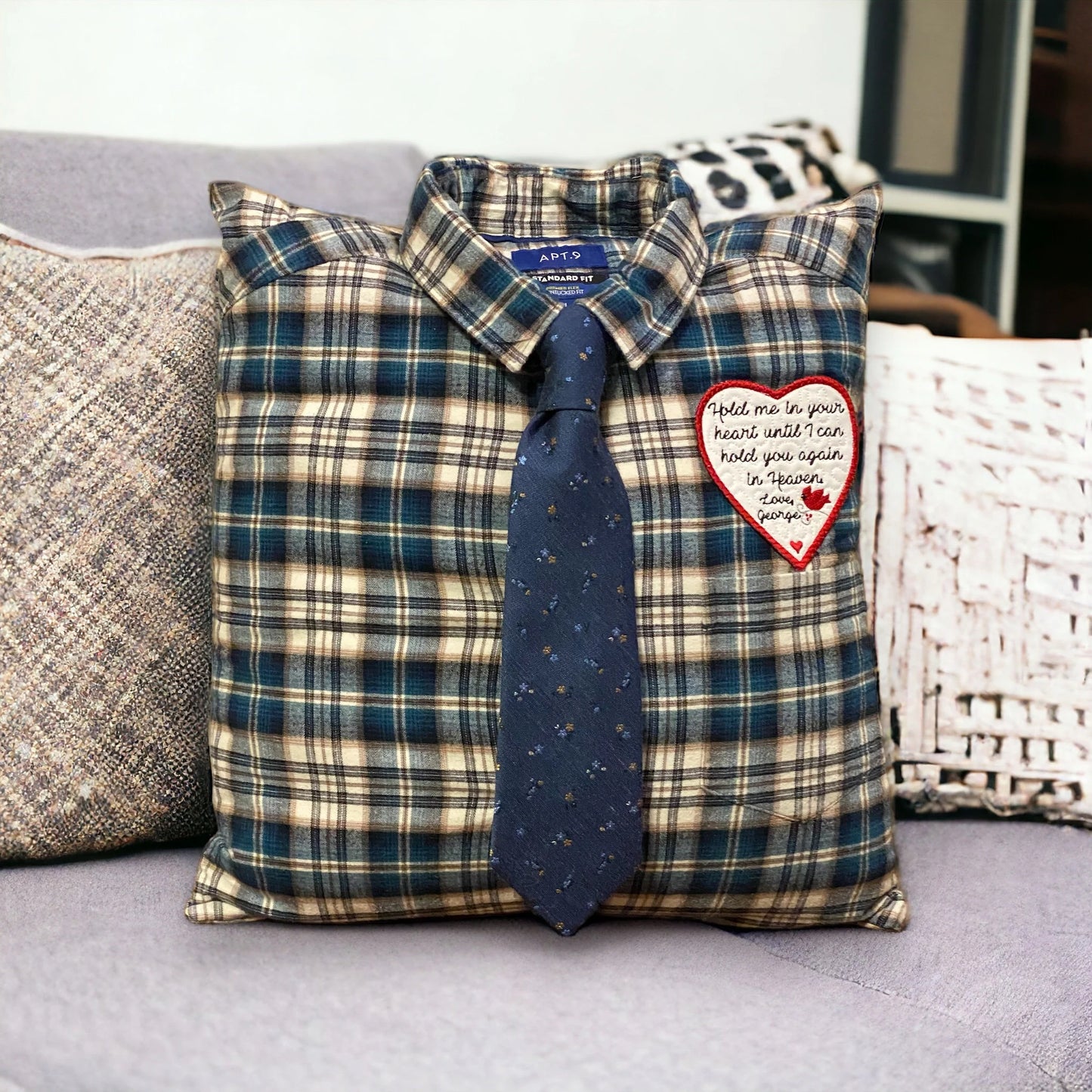 Memory Pillow From Loved One's Clothing With Collar