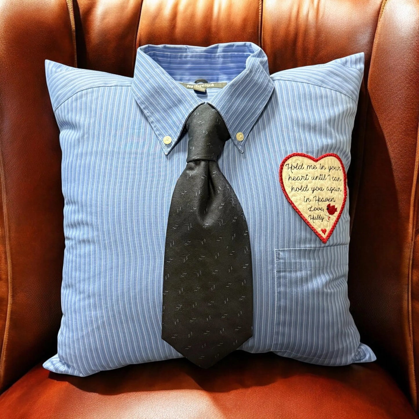 Memory Pillow From Loved One's Clothing With Collar