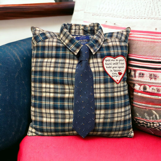 Memory Pillow From Loved One's Clothing With Collar