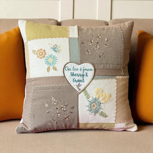 Memory Pillow From Loved One's Clothing 4 Patch Style