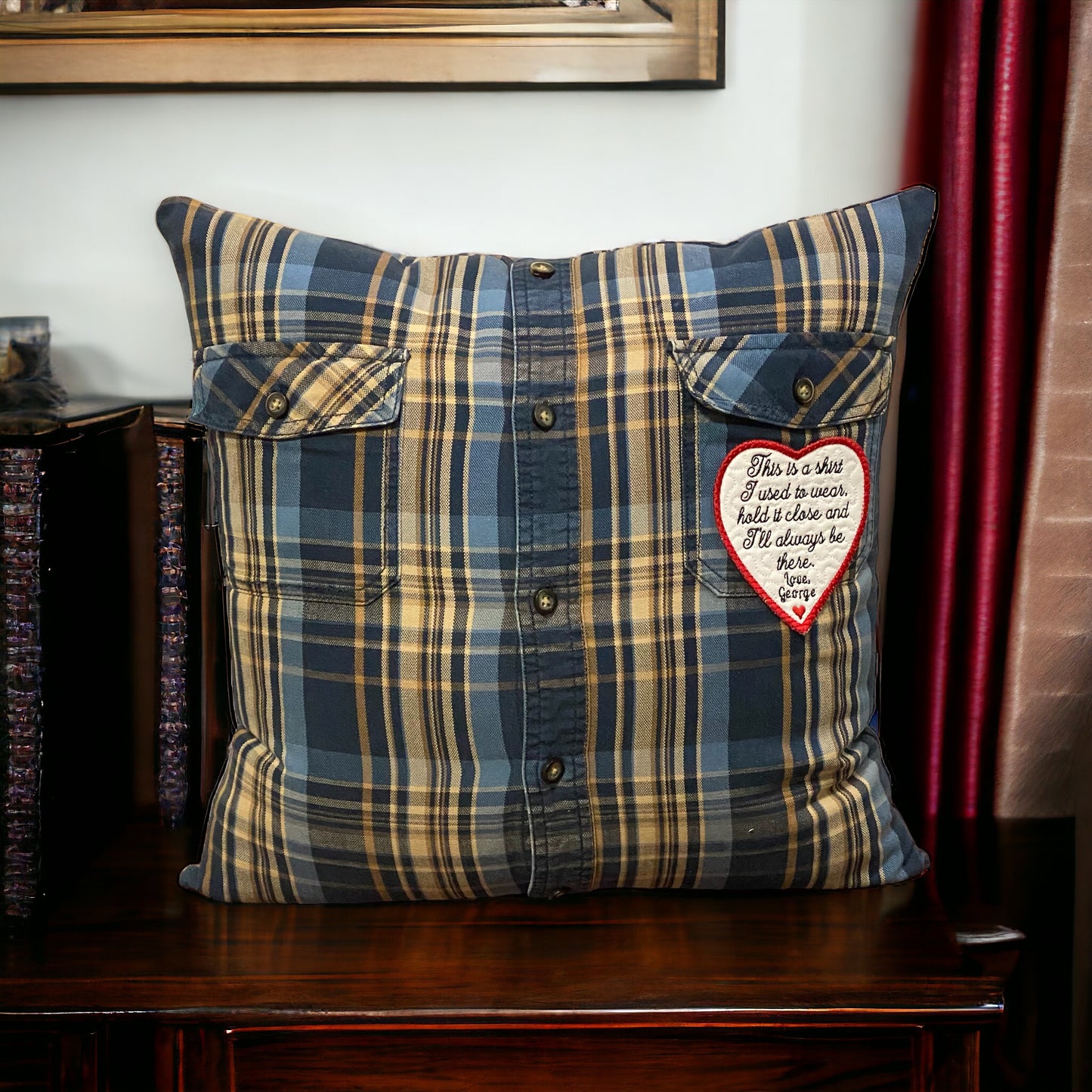 Memory Pillow From Loved One's Clothing Without Collar
