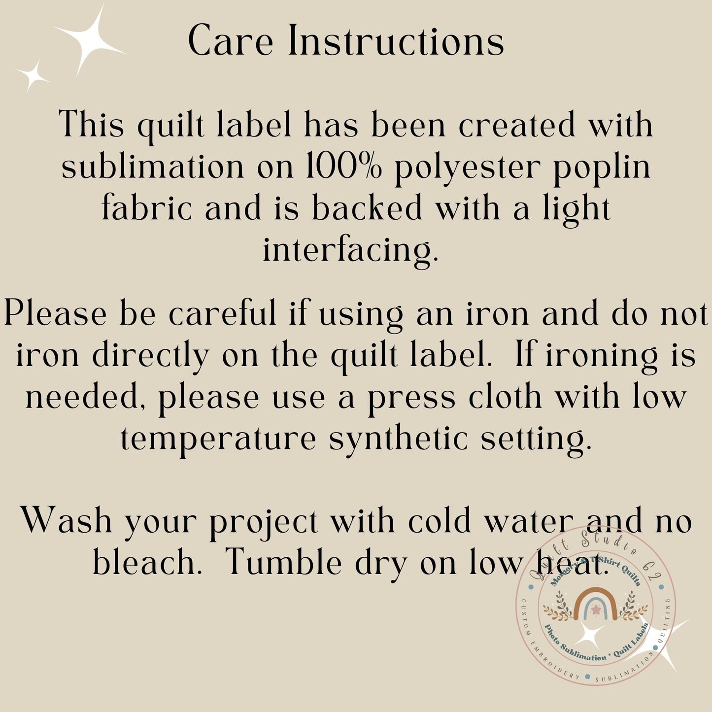 Photo Memory Quilt Label | Custom Photo Memory Quilt Label | Embroidered Memory Quilt Label | Embroidered Sublimation Photo Quilt Label