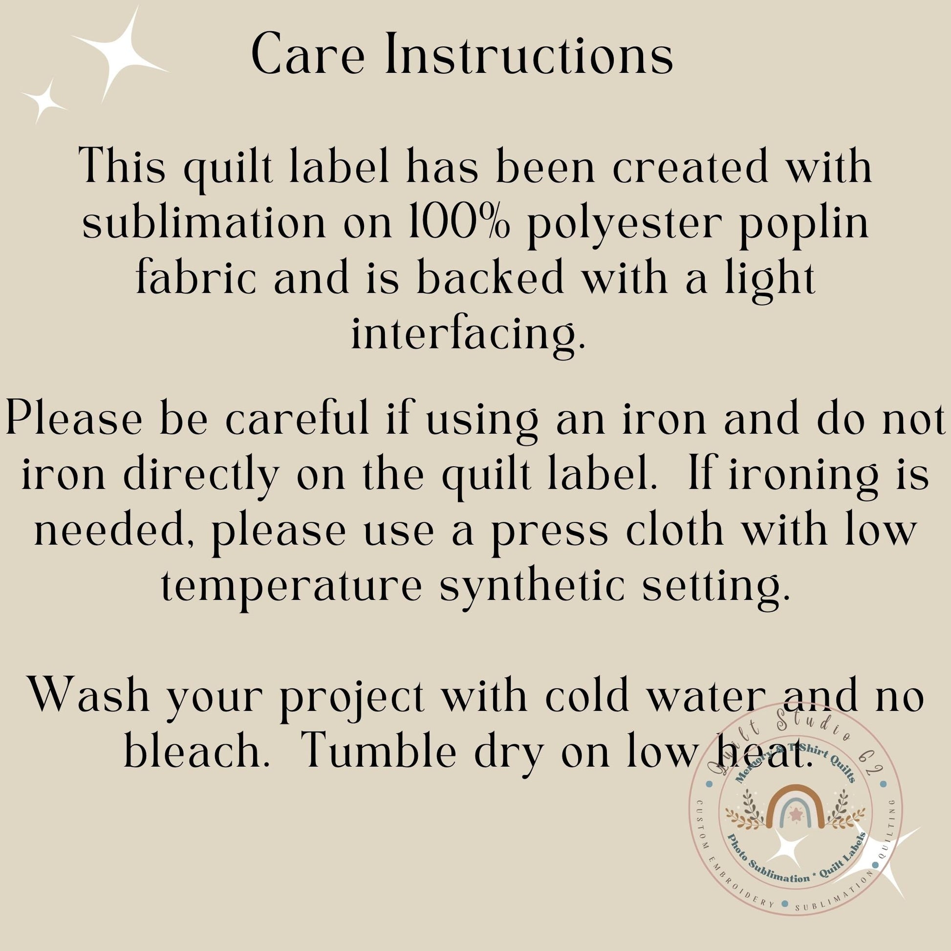 Photo Memory Quilt Label | Custom Photo Memory Quilt Label | Embroidered Memory Quilt Label | Embroidered Sublimation Photo Quilt Label