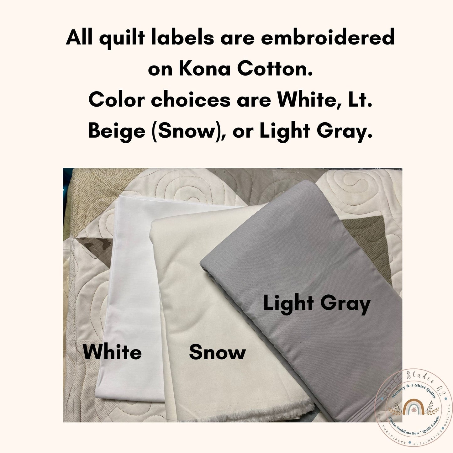 Custom Embroidered Wedding or Anniversary Quilt Label - And Together They Built A Life They Loved