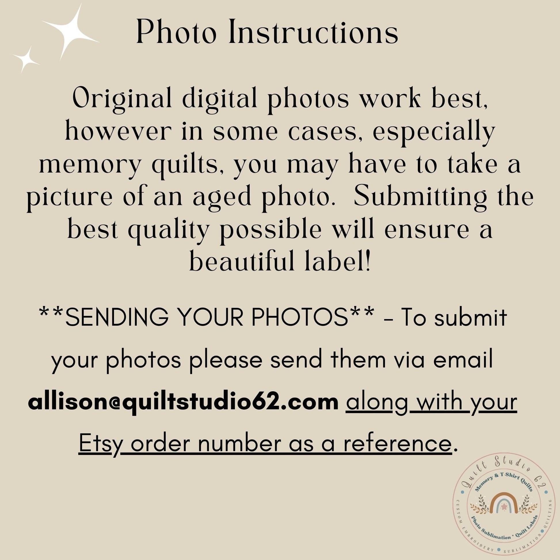 Photo Memory Quilt Label | Custom Photo Memory Quilt Label | Embroidered Memory Quilt Label | Embroidered Sublimation Photo Quilt Label