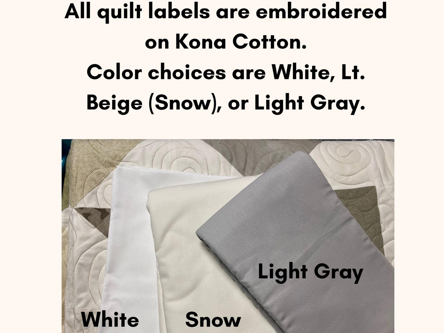 Personalized Quilt Label With Heart and Simple Frame